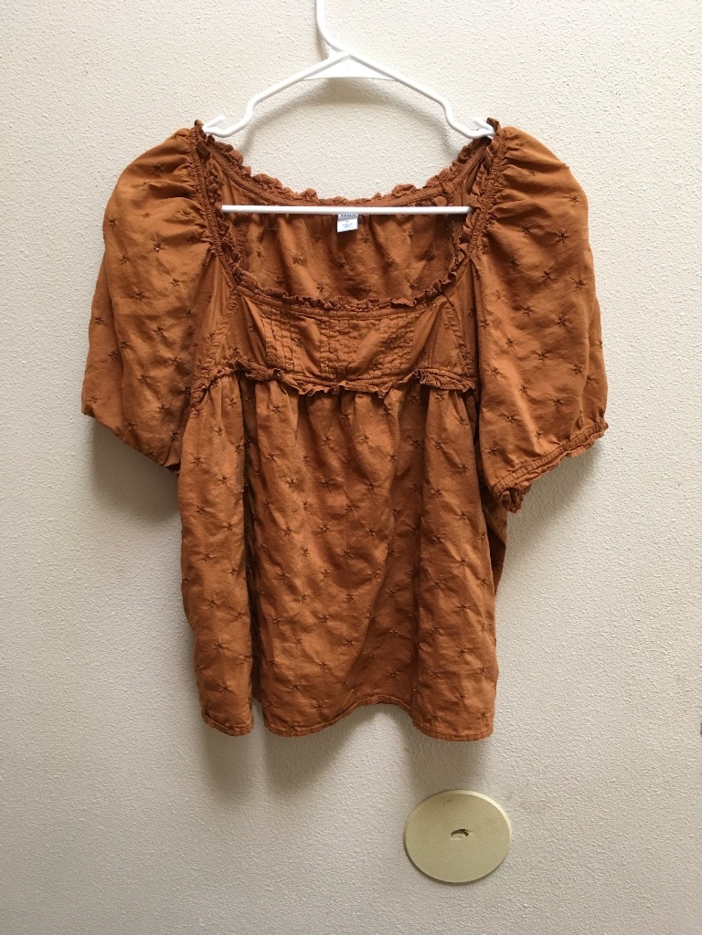 Really cute brown baby doll blouse by Old Navy.